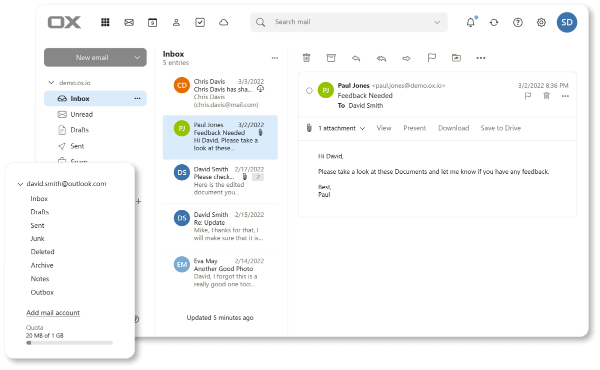 Ox Email Application Android FriliX - Google Workspace